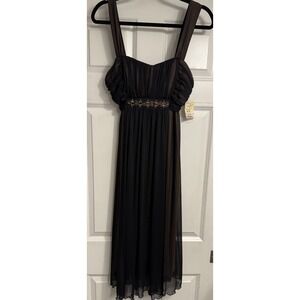 Vtg Y2K Formal Dress Size 10 Sequin Whimsigoth Flowy Fairy Ethereal Midi NWT‎